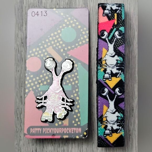 ZOX "PATTY PICKYOURPOCKETON" #413 OF 500 monster month orange stitch wristband - Picture 4 of 5